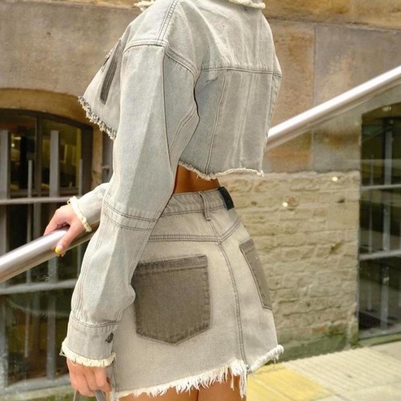 LUXE TO KILL CARPENTER SKIRT- SIZE 2 (UK 6) - KHAKI WASH - brand new - Picture 4 of 6